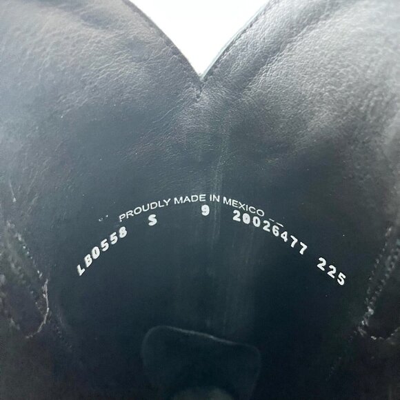 Lane EMMA JANE Womens Cowboy Boots 9 Black Suede Western Cowgirl Mid Calf Tall - Picture 11 of 13